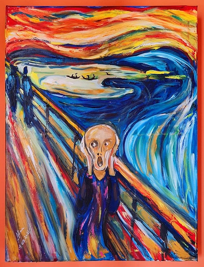 ArteDiAlina.com painting: Another Scream (omaggio a Munch)